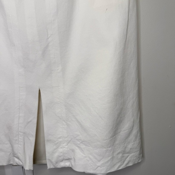 J Crew White A line Skirt Size 10 Neutral Minimalist - Picture 8 of 13